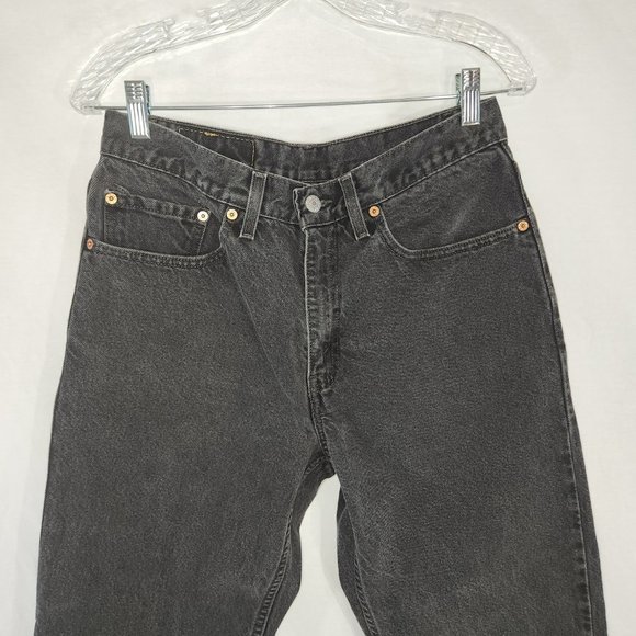 LEVI'S 550 VINTAGE Black Relaxed Fit Straight Leg High Rise W 32 L 30 100% Cot. - Picture 6 of 16